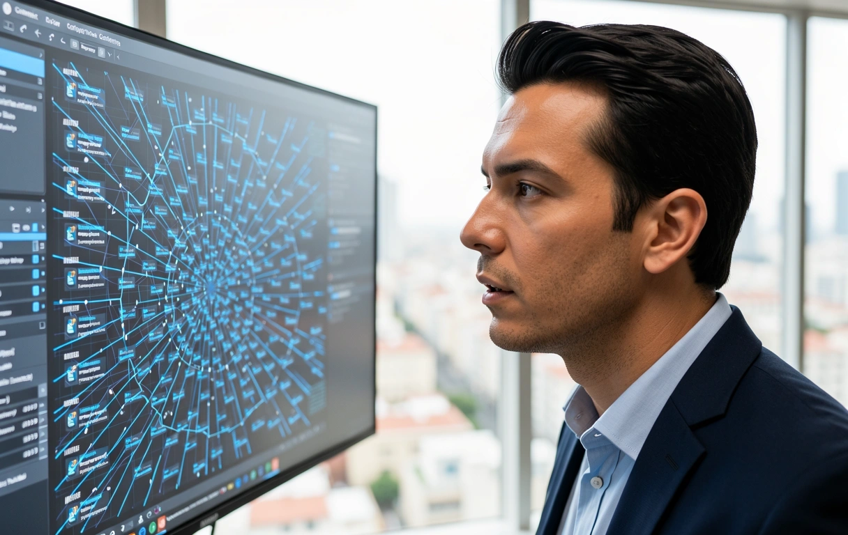 Analista revisando patrones de datos